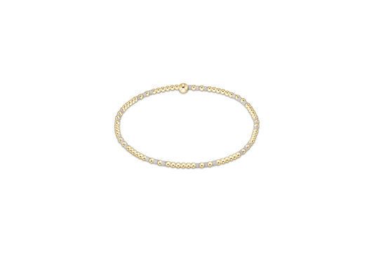Enewton - Gameday Hope Joy Pattern 2mm Bead Bracelet - White - Findlay Rowe Designs
