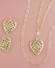 Natalie Wood -Adorned Heart Pendant Necklace in Gold