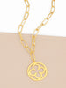 Necklace - Rope Link Clover Pendant - 18in - Matte Metal - Findlay Rowe Designs