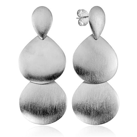 Sheila Fajl - Earrings - Melinda - Brushed Silver Plated - Findlay Rowe Designs