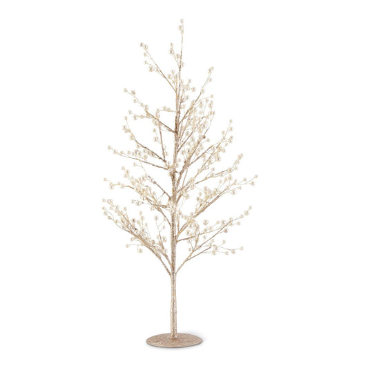Twig Tree with Pearl - Gold Glitter
