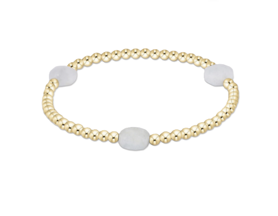 Enewton - Admire Gem 3mm Gold Bracelet - Aquamarine - Findlay Rowe Designs