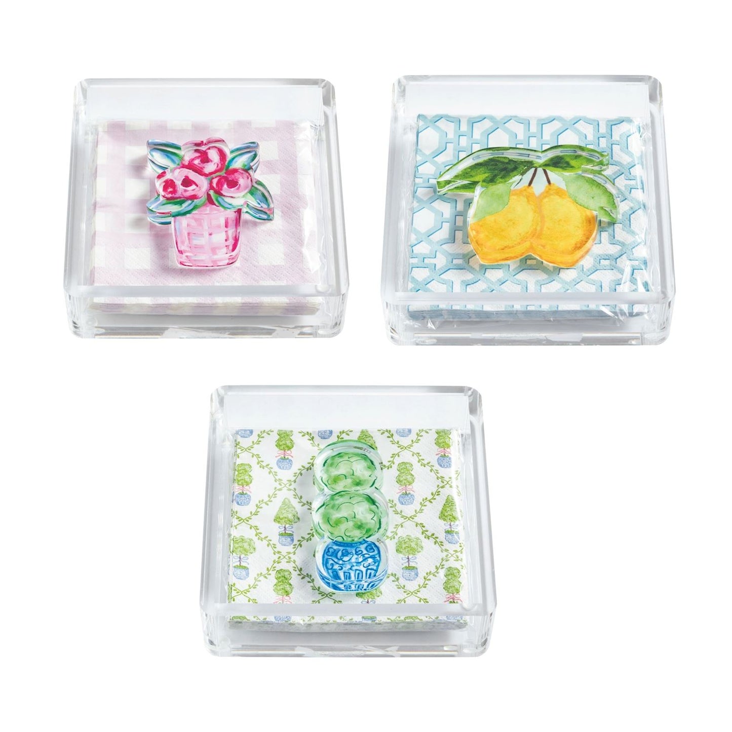 Mud Pie - Cocktail Napkin Set - Floral - Findlay Rowe Designs