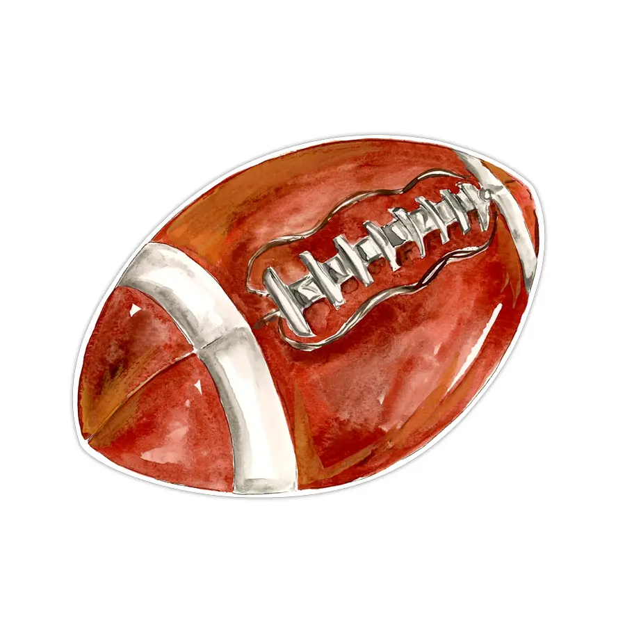 Rosanne Beck - Placemat - Handpainted Football - Die-Cut - Findlay Rowe Designs