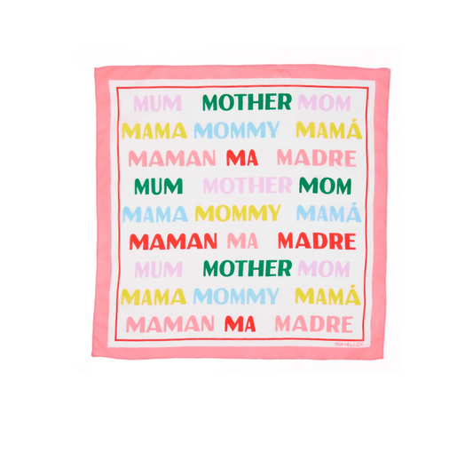 Ink & Alloy - Scarf Foulard - Carson Mom Print - 21x21 - Findlay Rowe Designs