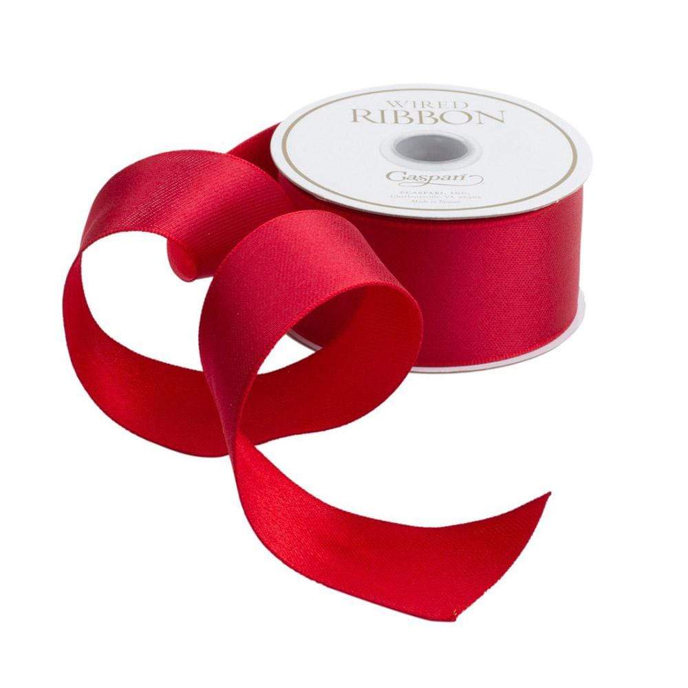 Caspari - Ribbon - 1.5in Red/ Dark Red Satin Reversible - Findlay Rowe Designs