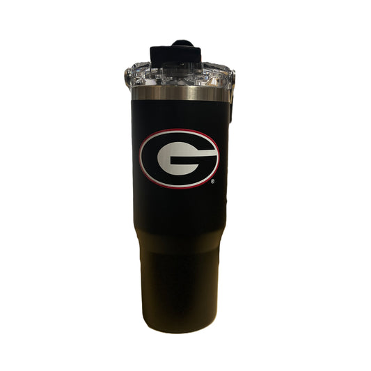 Fanatics - 32oz Stainless Tumbler Bucket Handle - Black - UGA G Logo