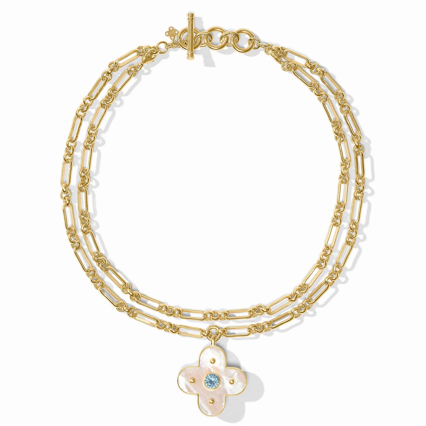 Julie Vos - Necklace - Colette Statement - Chalcedony Blue - Findlay Rowe Designs