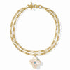 Julie Vos - Necklace - Colette Statement - Chalcedony Blue - Findlay Rowe Designs
