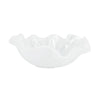 Vietri- ONDA GLASS WHITE RUFFLED ROUND BOWL - NO SHIP - STORE PICKUP - Findlay Rowe Designs