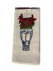 Hand Towels - Poinsettia Chinoiserie Vase - Initial