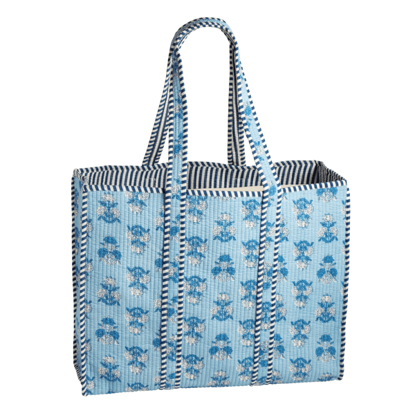 Mud Pie - Tote - Cornflower Block Print - Findlay Rowe Designs