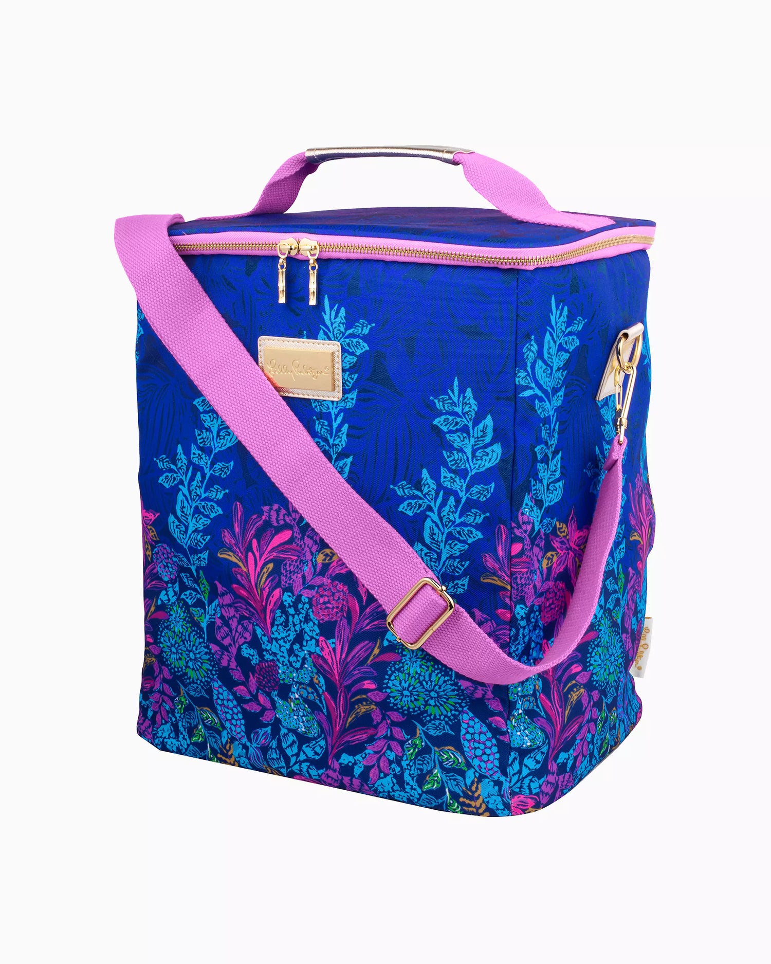 Lilly Pulitzer Insulated Wine Carrier Aegean Navy Calypso