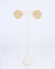 Caroline Hill - Earring - Carmen Coin Stud - Dog Face Worn Gold - Findlay Rowe Designs