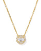 Kendra Scott - Necklace - Bella Short Pendant Necklace Gold White CZ