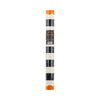 Table Runner - Black White Stripes Orange Border