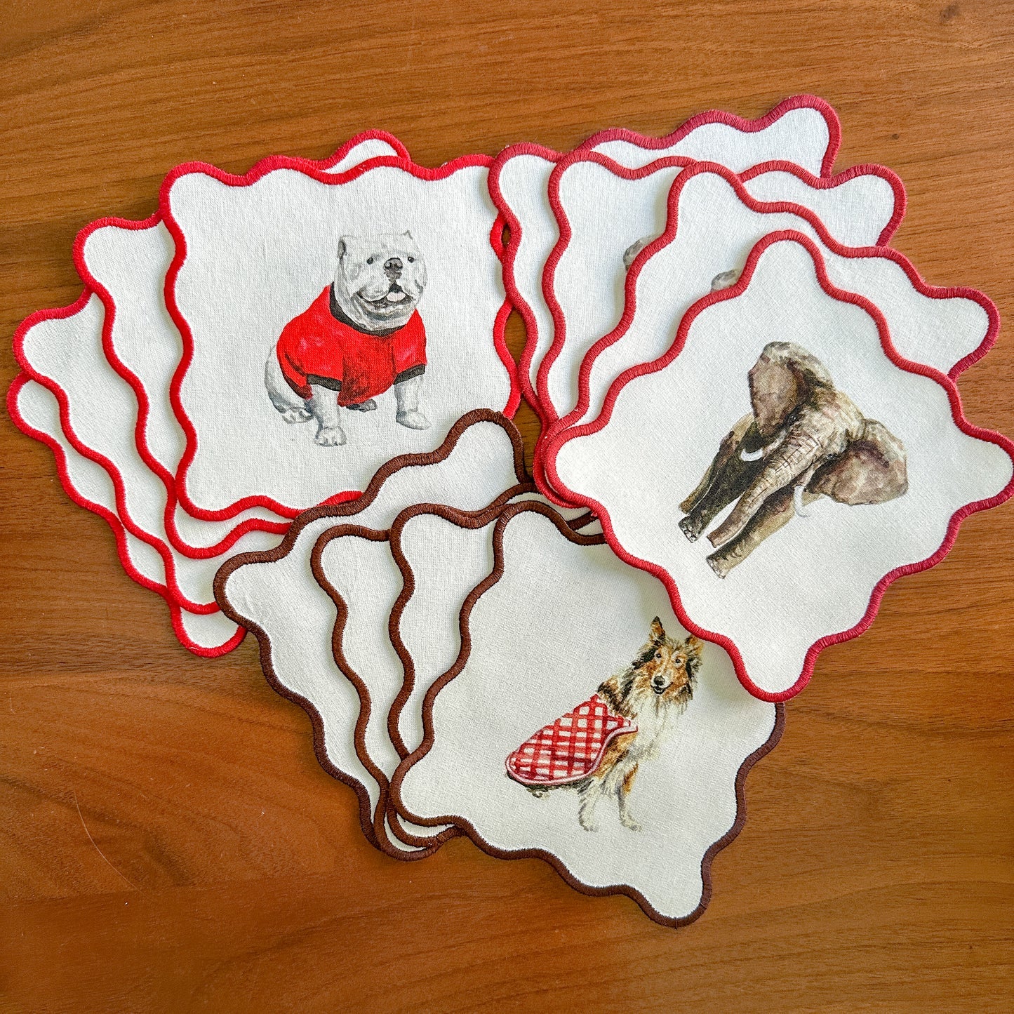 Taylor Paladino - Cocktail Squares - Bulldog - Set 4 - Findlay Rowe Designs