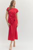 Entro - Dress - Mini Wrap Tie - Red - Findlay Rowe Designs