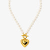 Vioroo - Necklace - Heart Charm Pearl Collar - Findlay Rowe Designs