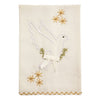 Mud Pie - Tea Towel - White Christmas - Embroidery White and Gold - Findlay Rowe Designs