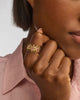 Kendra Scott - Ring - Joan Band - Vintage Gold Light Mauve Illusion - Size 7