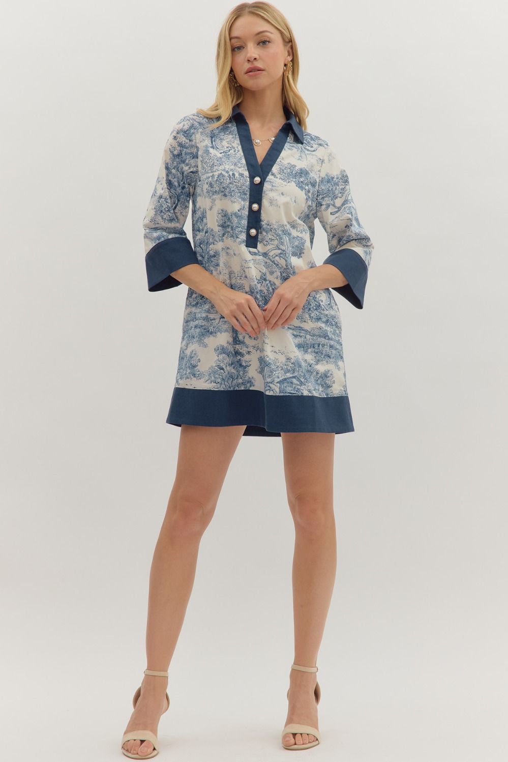 Entro - Dress - Toile Mini - Navy