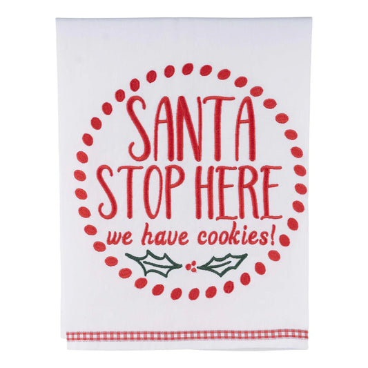 Glory Haus - Towel - Santa Stop Here
