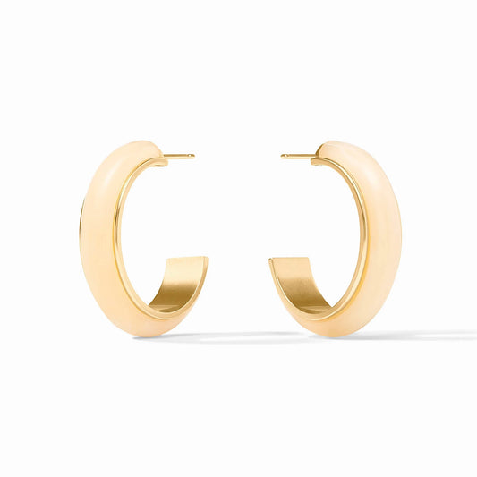 Julie Vos - Earring - Carnaby Hoop - Ivory - Medium