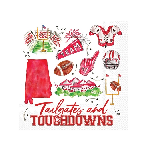 Cocktail Napkins - Collegiate Pep Rally - Alabama - Findlay Rowe Designs