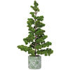 Sedum Pine Tree - Green Ceramic Vase - 15in