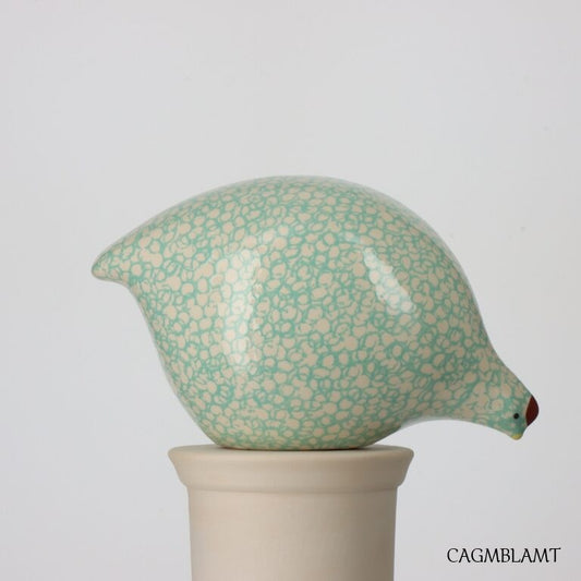 Quail - Pecking - White Speckled Turquoise - Findlay Rowe Designs