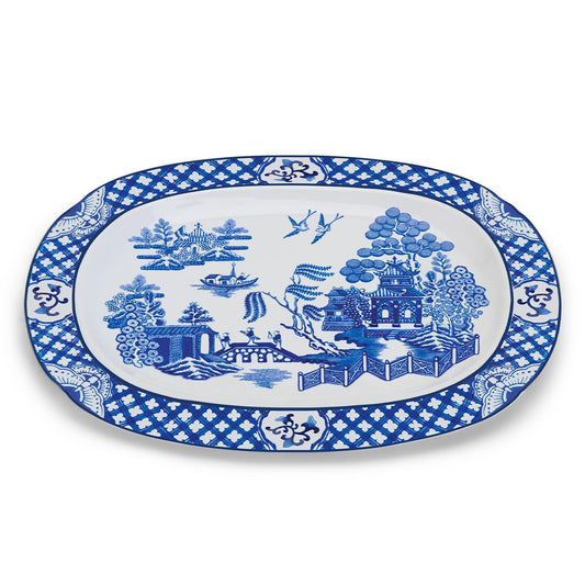 BLUE WILLOW SERVING PLATTER - Findlay Rowe Designs