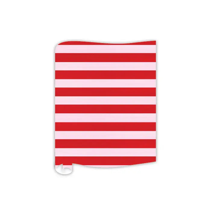 Rosanne  Beck - Paper Table Runner - Red Pink Stripe