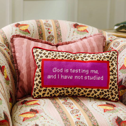 Furbish Studio - Pillow - God is Testing Me - Findlay Rowe Designs