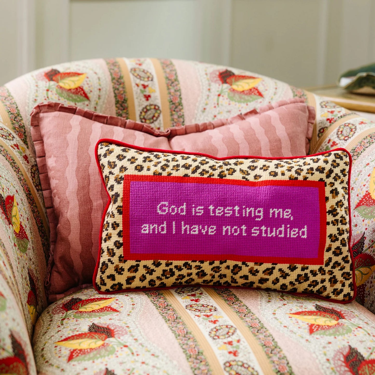 Furbish Studio - Pillow - God is Testing Me - Findlay Rowe Designs