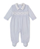 Kissy Kissy - Footie Smocked Anchors - Light Blue - Findlay Rowe Designs