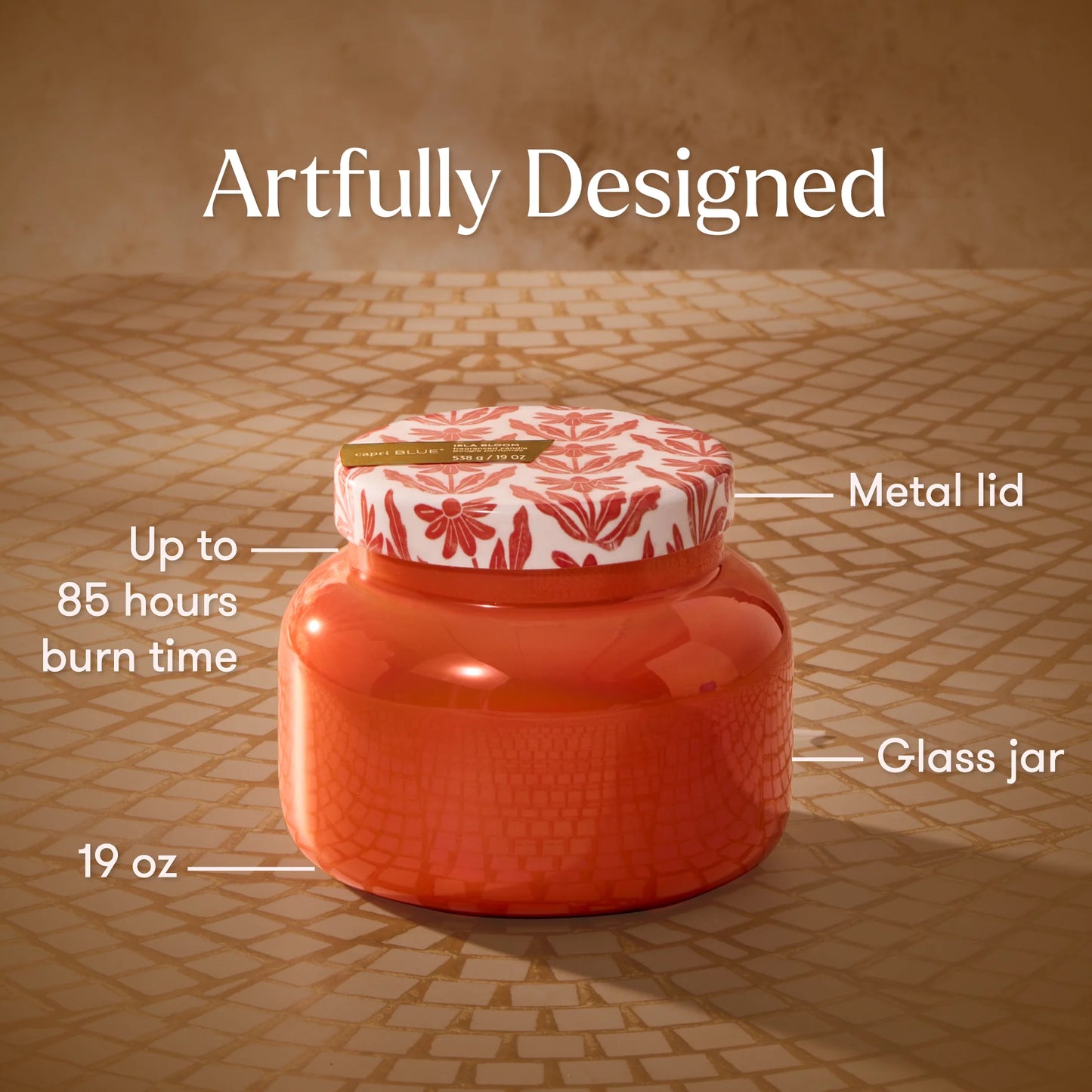 Capri Blue Artisan - Riviera Sunset Signature Candle - Isla Bloom - 19oz - Findlay Rowe Designs