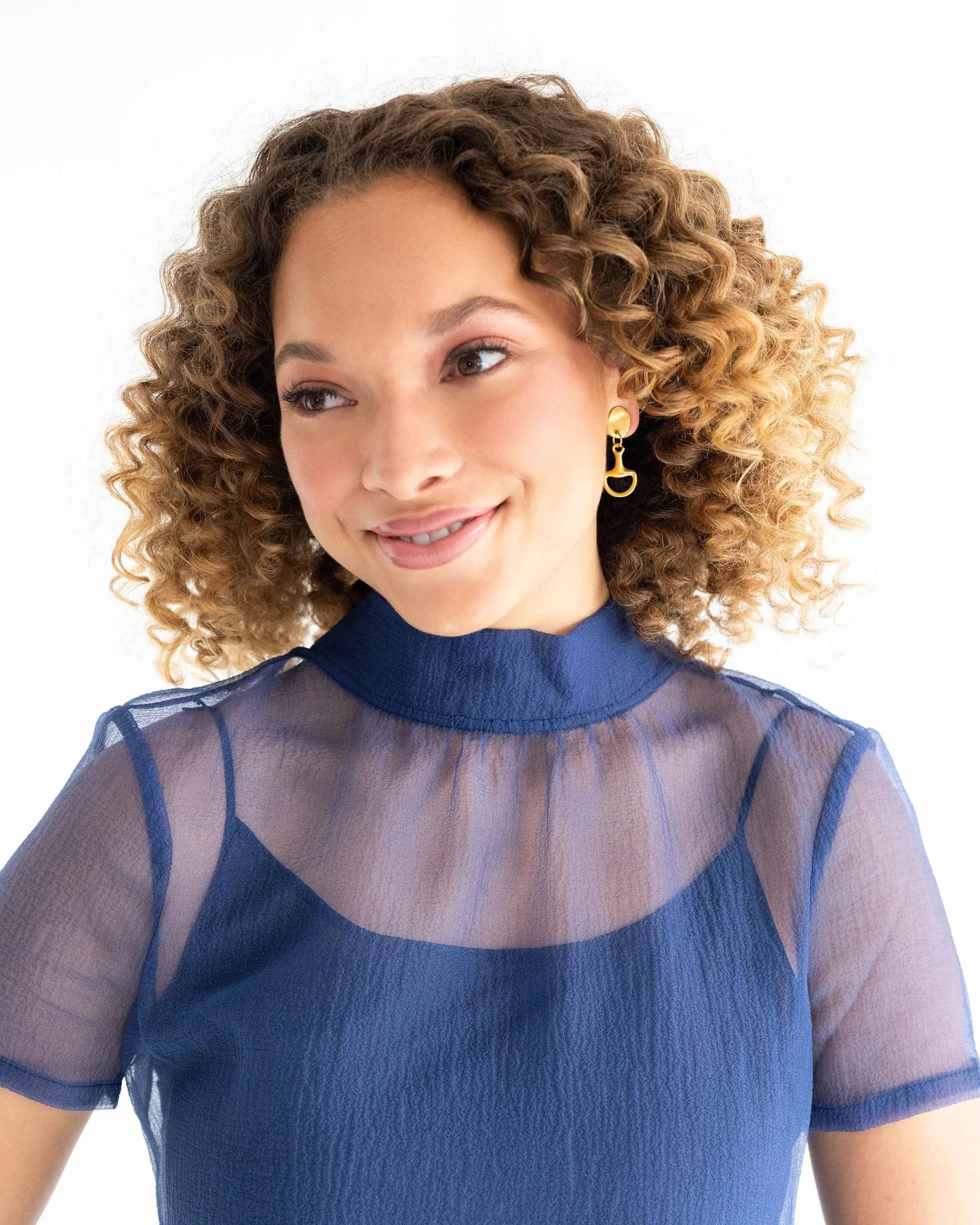 Susan Shaw - Earring - Horse Bit - Gold - Findlay Rowe Designs