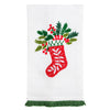 Mud Pie - Tea Towel - Waffle Weave - Embroidered - Christmas Fringe - Findlay Rowe Designs