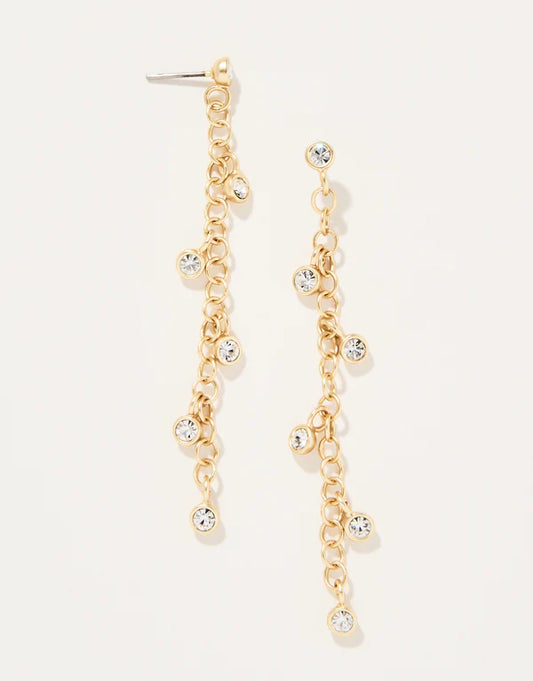 Spartina - Earrings - Swinging Chain - Crystal