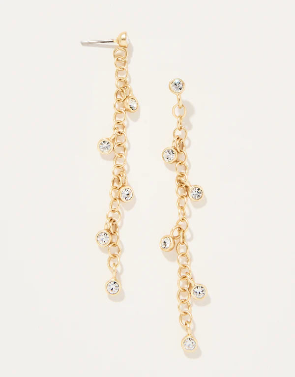 Spartina - Earrings - Swinging Chain - Crystal