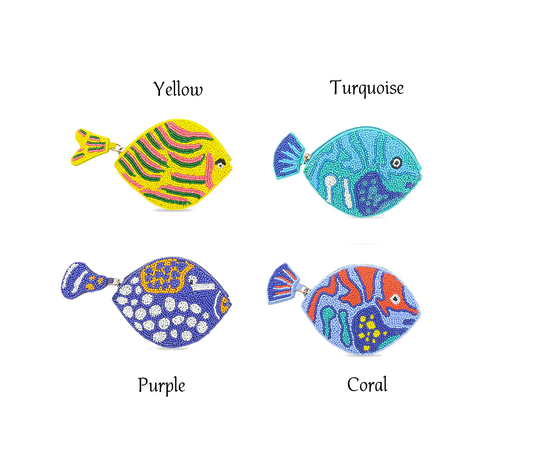 America and Beyond - Mini Coin Pouch - Fish & Fins - Findlay Rowe Designs