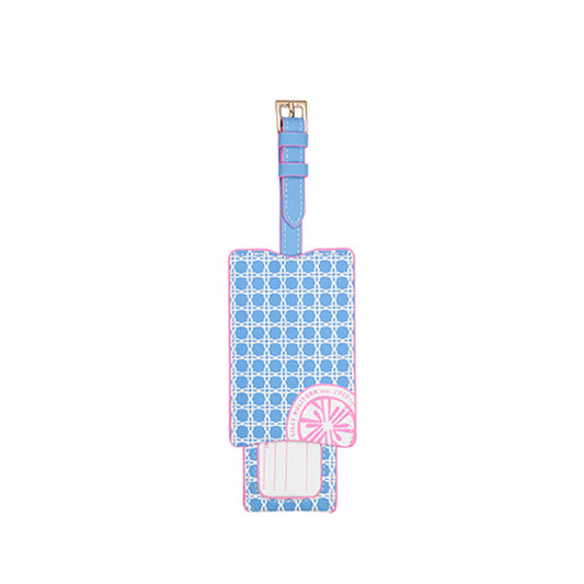 Lilly Pulitzer Luggage Tag in Frenchie Blue Caning