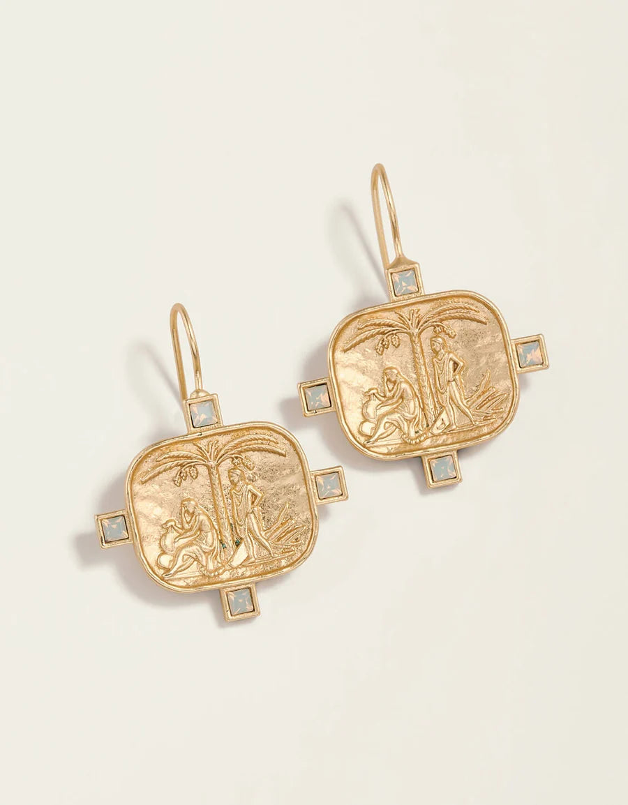 Spartina - Earrings - Kirk's Bluff - White Opal