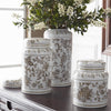 Chinoiserie Lidded Jars - Taupe & White - Findlay Rowe Designs
