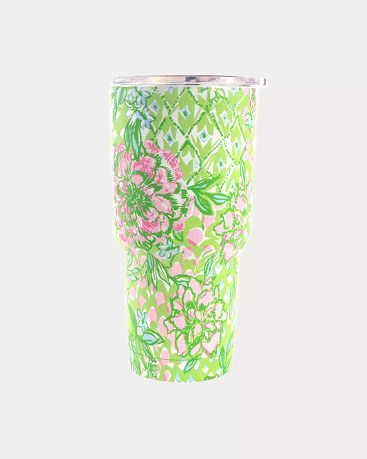 Lilly Pulitzer - Large Stainless Steel Insulated Tumbler - Lime Feeling Good - Findlay Rowe Designs