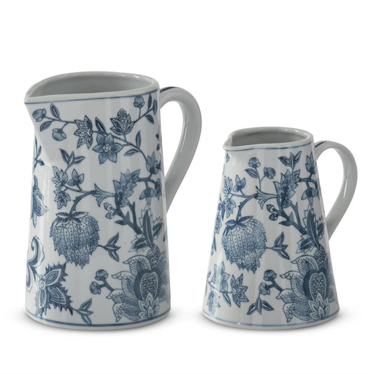 Chinoiserie Pitchers - Navy Blue& White - Findlay Rowe Designs
