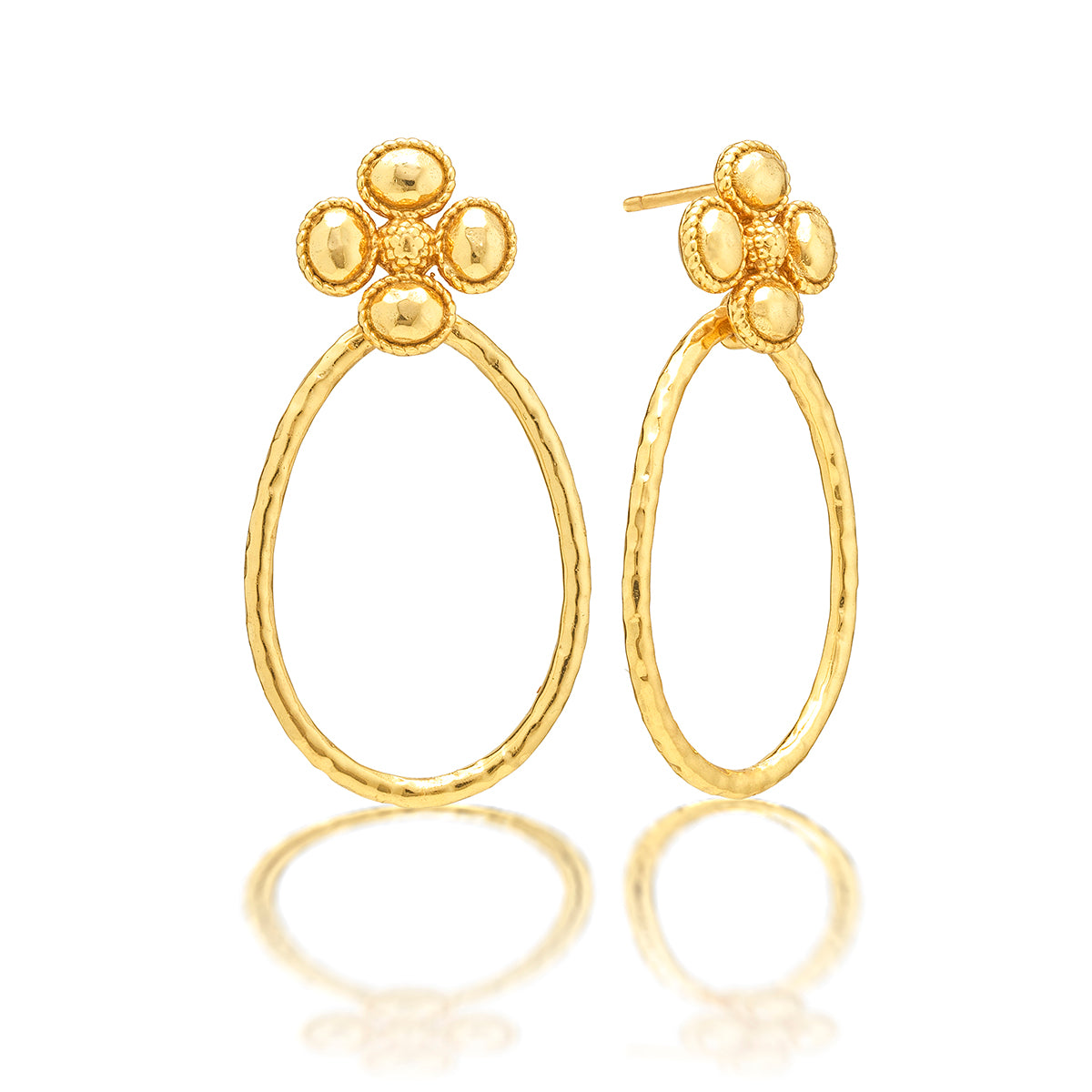 Capucine de Wulf - Earrings - Berry Clover Teardrop - Gold