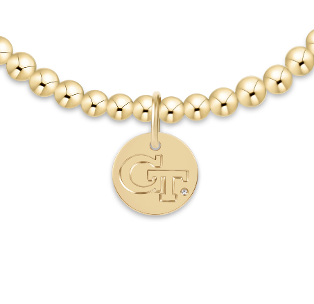Enewton - ECollegiate Classic Gold 3mm Bracelet - Georgia Tech Disc - Findlay Rowe Designs