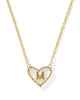 Kendra Scott - Necklace - Ari Heart Letter - Gold Short Pendant